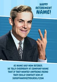 Tap to view Contact Him at Do It Yourself Dot Come Retirement Card