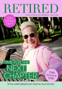 Tap to view Retirement Congratulations Photo Upload Magazine Card
