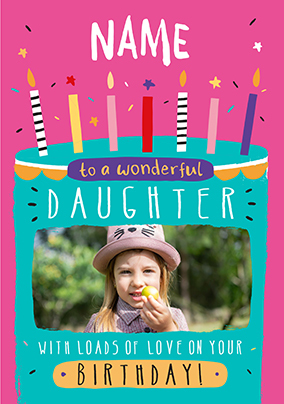 Wonderful Daughter Photo Upload Birthday Card