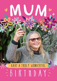 Tap to view Wonderful Mum Photo Upload Birthday Card