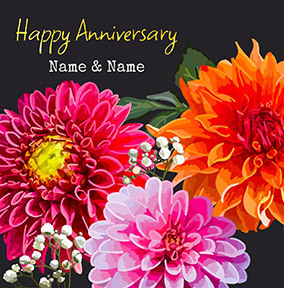 Dahlia Anniversary Card