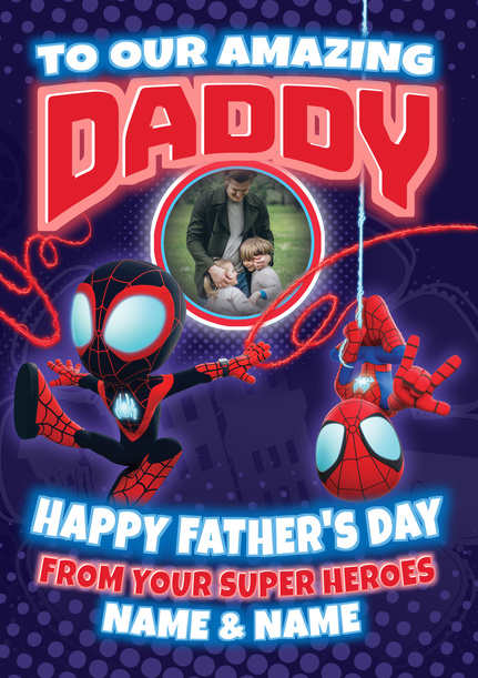 Spidey & Friends - Amazing Daddy Happy Father's Day Photo Card