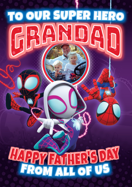 Spidey & Friends - Amazing Grandad Happy Father's Day Photo Card