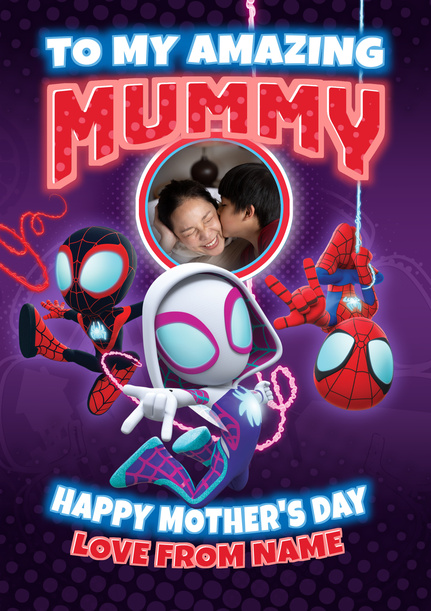 Spidey & Friends Mummy Mother's Day Photo Card