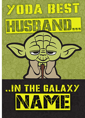 Yoda Best Husband Personalised Birthday Card