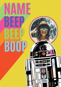 Tap to view Star Wars R2D2 Photo Birthday Card