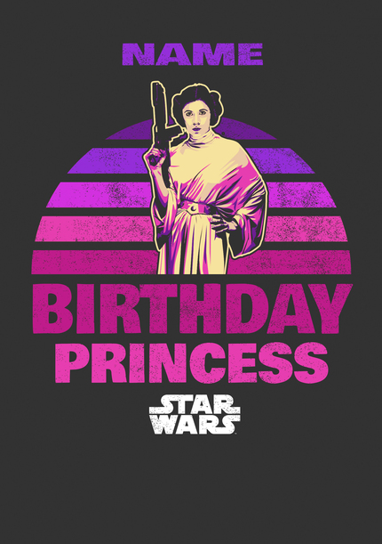 Star Wars Birthday Princess Card