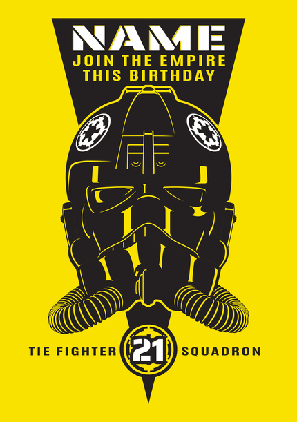 Star Wars 21 Squadron Birthday Card