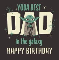 Tap to view Star Wars - Yoda Best Dad In The Galaxy! Happy Birthday Square Card