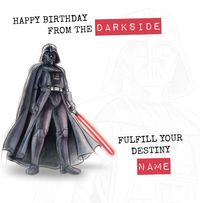 Tap to view Darth Vader Happy Birthday From the Darkside Card