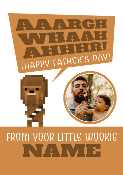 Star Wars - Little Wookie Happy Father's Day Photo Card