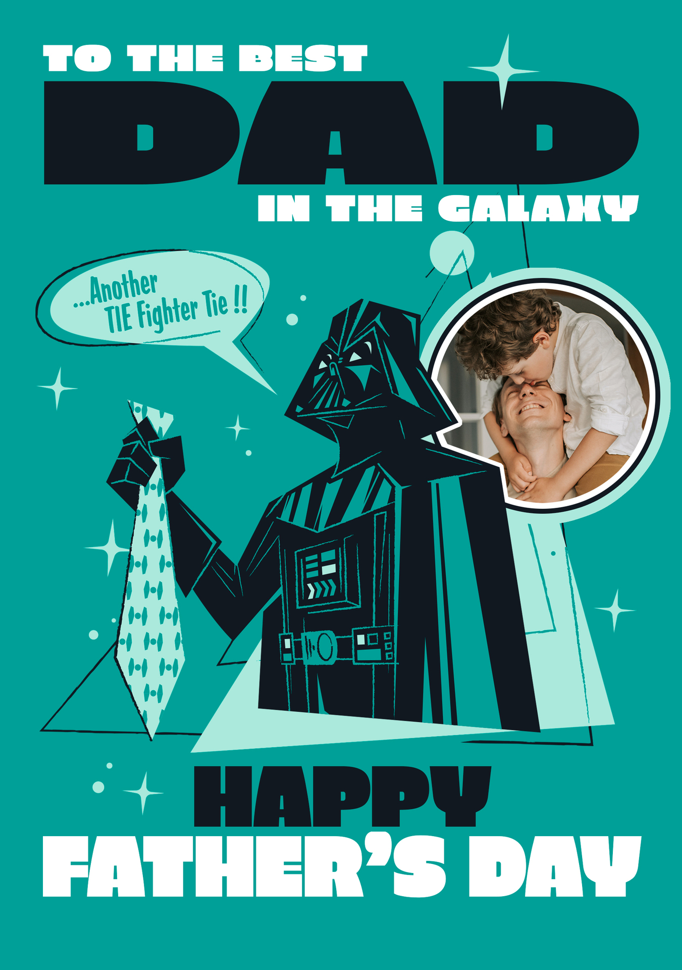 Star Wars - Best Dad In The Galaxy Photo Upload Card