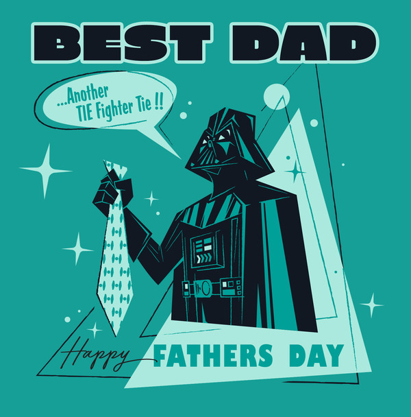 Star Wars Best Dad Vader Happy Father's Day Card