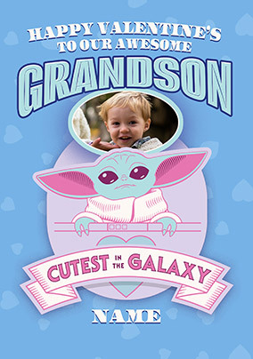 The Mandalorian Grandson Valentine's Day Photo Card