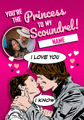 Star Wars Princess To My Scoundrel Valentine's Day Photo Card