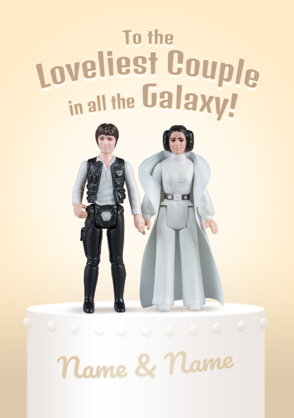 Loveliest Couple In The Galaxy Star Wars Wedding Card