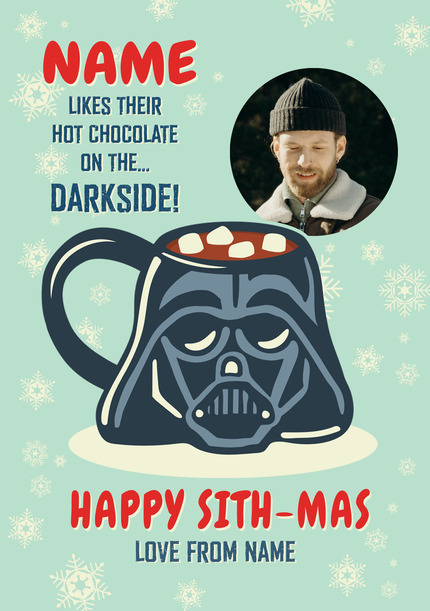 Star Wars Hot Chocolate Christmas Photo Card