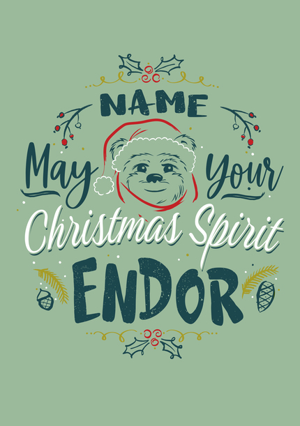 Star Wars Endor Christmas Card