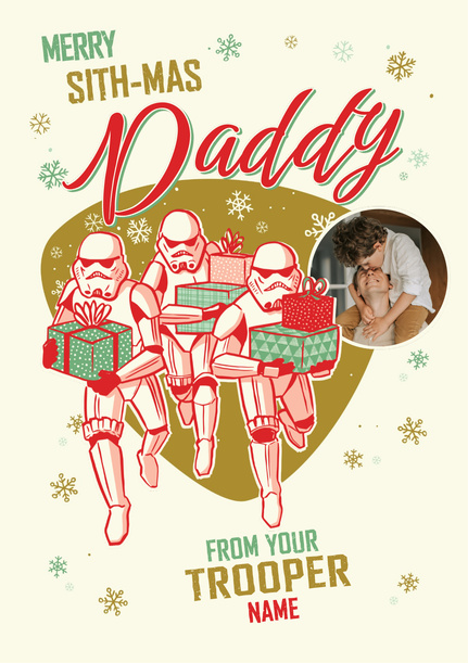 Star Wars Daddy From your Little Trooper Christmas Card