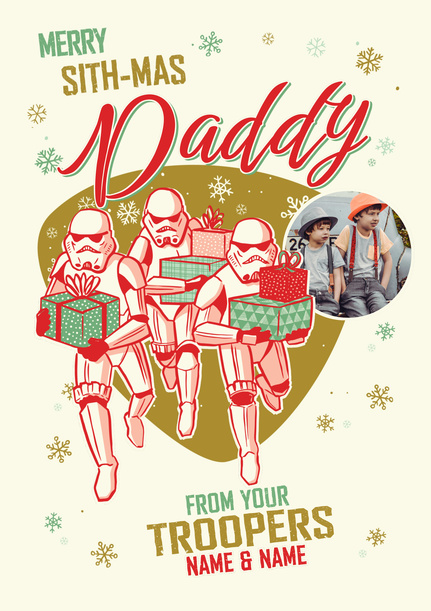 Star Wars Daddy From your Little Troopers Christmas Card