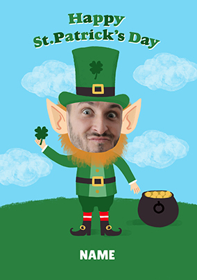 Funny Leprechaun Photo Upload St Patrick's Day Card