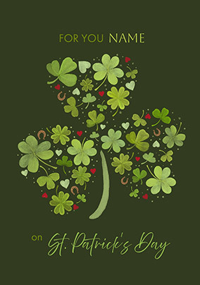 Personalised Shamrock St Patrick's Day Card