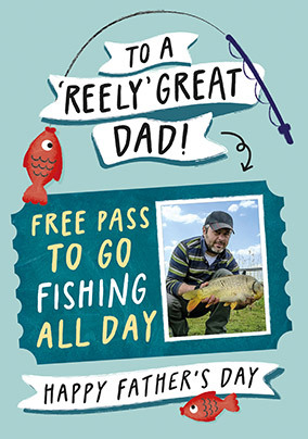 Free Fishing Pass Father's Day Photo Card