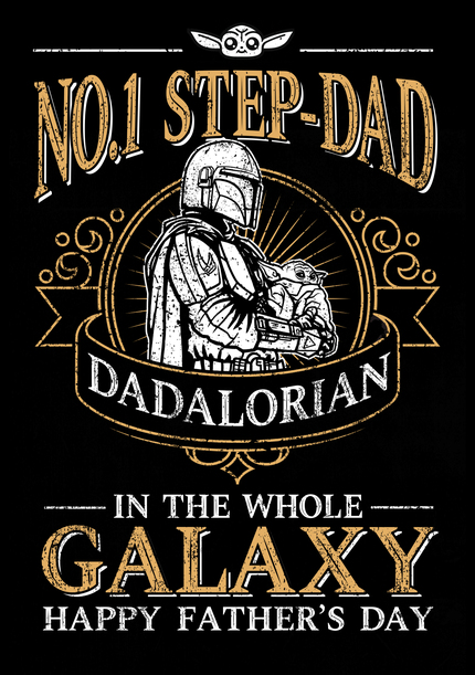 The Mandalorian - No 1 Step-Dad In The Galaxy Father's Day Card
