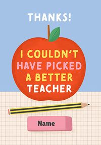 Tap to view Best Teacher Thank You Card