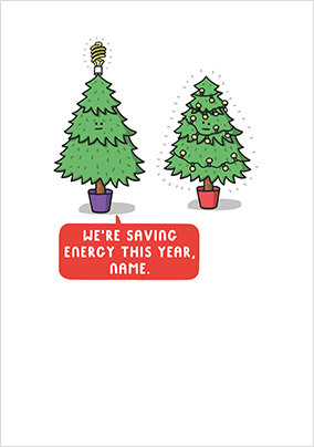 Saving Energy Personalised Christmas Card