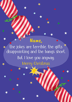 Terrible Jokes Personalised Christmas Card