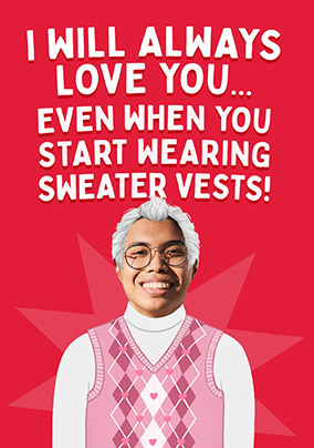 Sweater Vests Photo Valentine's Day Card
