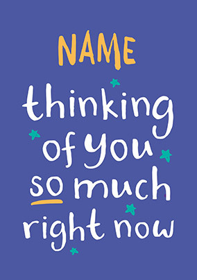 Starry Thinking of you Personalised Card