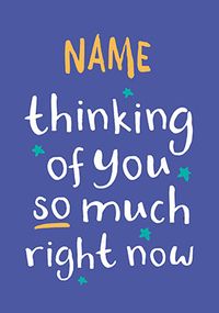 Tap to view Starry Thinking of you Personalised Card