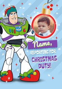 Tap to view Toy Story Buzz Lightyear Christmas Photo Card