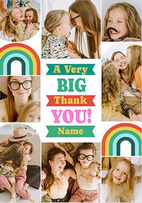 Tap to view 8 Photo Rainbow Collage Thank You Card