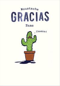 Tap to view Moustache Gracias Cactus Thank You Card