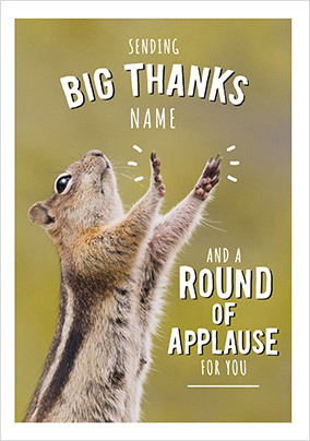 Round Of Applause Thank You Card