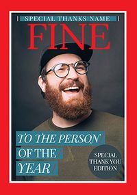 Tap to view Person of the Year Thank You Magazine Card