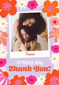 Tap to view Floral Polaroid Photo Thank You Card