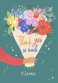 Tap to view Floral Bouquet Personalised Thank You Card