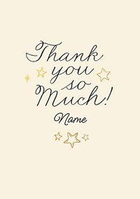Tap to view Thank You So Much Starry Personalised Card