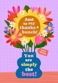 Tap to view Thanks a Bunch Personalised Thank You Card