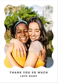 Tap to view Scallop Border Photo Upload Thank You Card