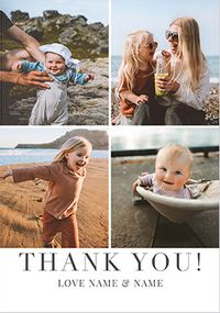 Tap to view Simple 4 Photo Upload Thank You Card