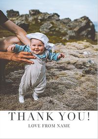 Tap to view Simple Photo Upload Thank You Card