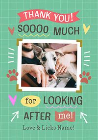 Tap to view Thank You For Looking After Me Photo Card From The Dog