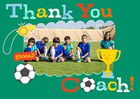 Tap to view Thank You Football Coach Landscape Photo Card