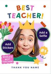 Tap to view Funky Faces Green Blouse Thank You Teacher Card