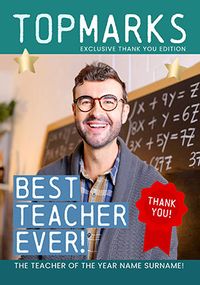 Tap to view Top Marks Magazine Thank You Teacher Photo Card